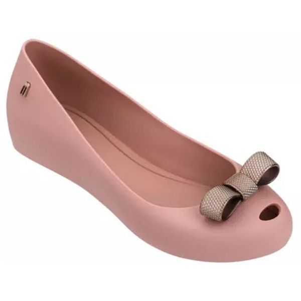 Melissa women's shoes new bow shallow single shoes low top flat heel jelly shoes women's sandals holiday shoes SHW062