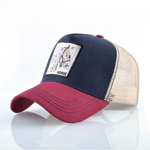 Breathable Mesh Baseball Cap Unisex Trucker Caps Women Snapback Hop Bone Fashion Horse Embroidery Men's Streatwear Hat