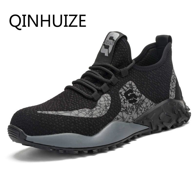 New steel toe safety shoes for men, lightweight, breathable labor protection shoes, smash-resistant, puncture-proof, safety shoes, work protective shoes, labor protection shoes