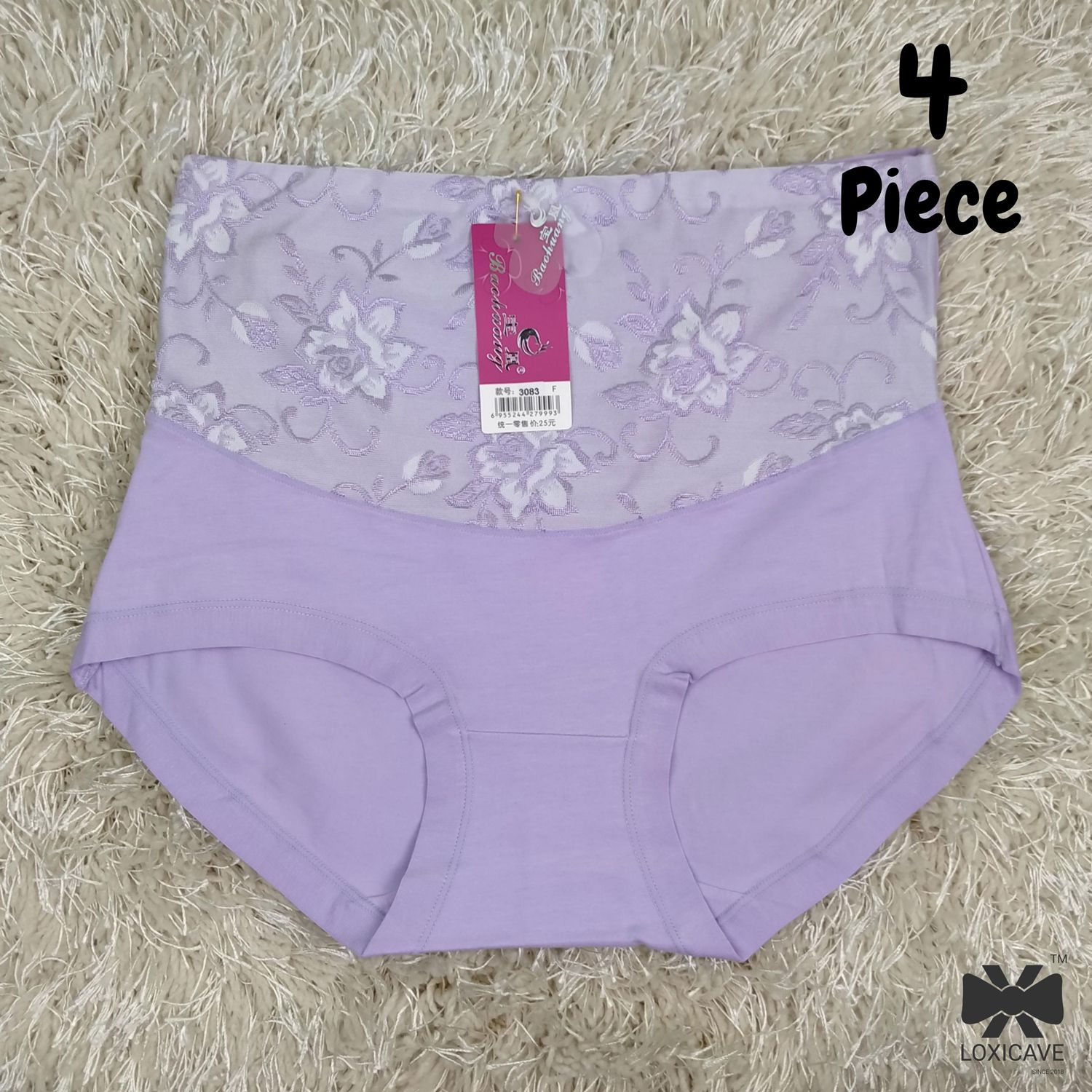4 Pieces 4 Color  Loxicave Imported Premium Panty Stylish panty cotton panty comfortable panty flower print panty BAPA01
