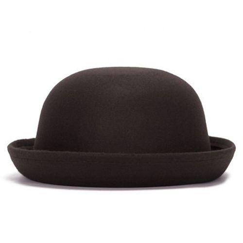 Fashion Parent-Child Bowler Hat Wool Felt Fedora Hats For Women Girls Solid Cat Ear Formal Cap Sombrero Derby