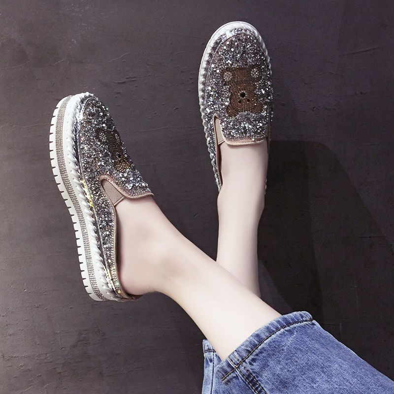 Korean Style Open Heel Sandals Female Sandals Slippers Flats Shoes Canvas Shoes Ladies Sneakers For Women Teenagers Fashion Sandals  060223