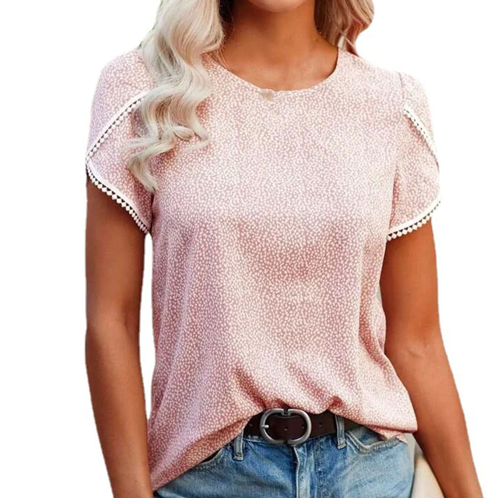 Summer Blouse Quick Drying Casual Dot Print Summer Blouse