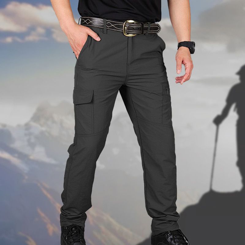SOQOOOL Tactical Pants Men's Outdoor Multi-pocket Military Trousers Spring Breathable Waterproof Hiking Camping Pant Overalls