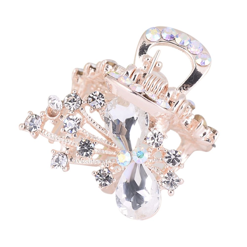 Fashion Women Shiny Rhinestone Bowknot Hairclip Hairpin Hair cessories