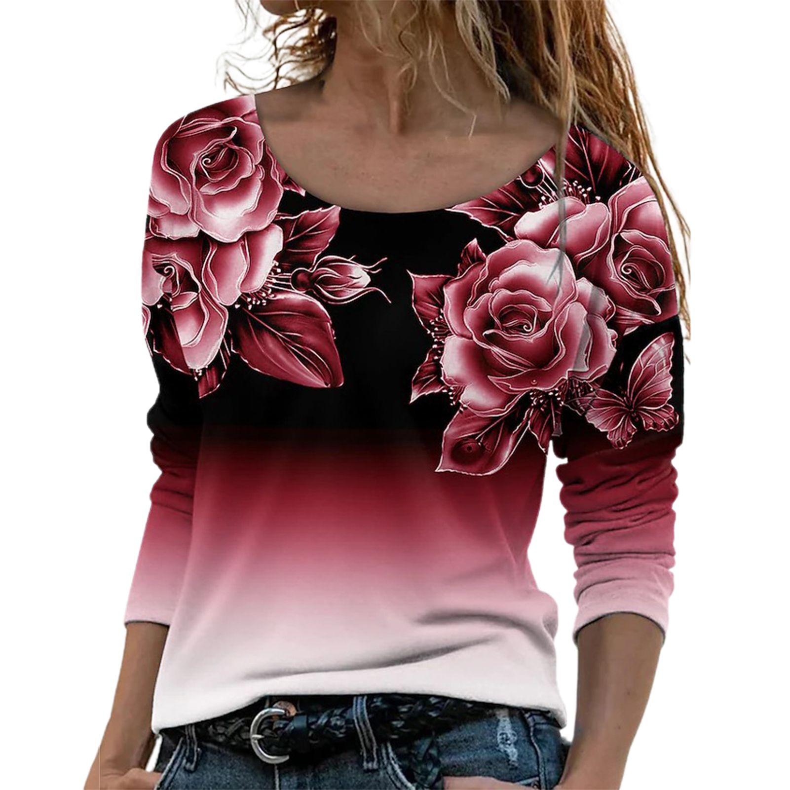 Pullover T-shirt Comforle Super Soft Women Pullover Blouse