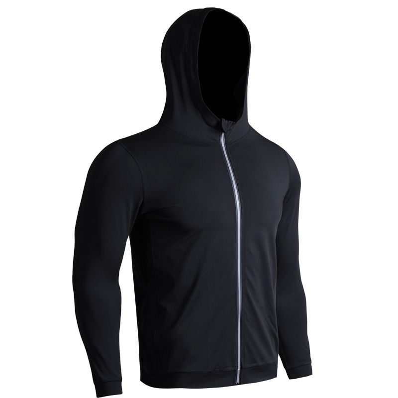 SIGETU Men Sport Hooded Zipper Coat