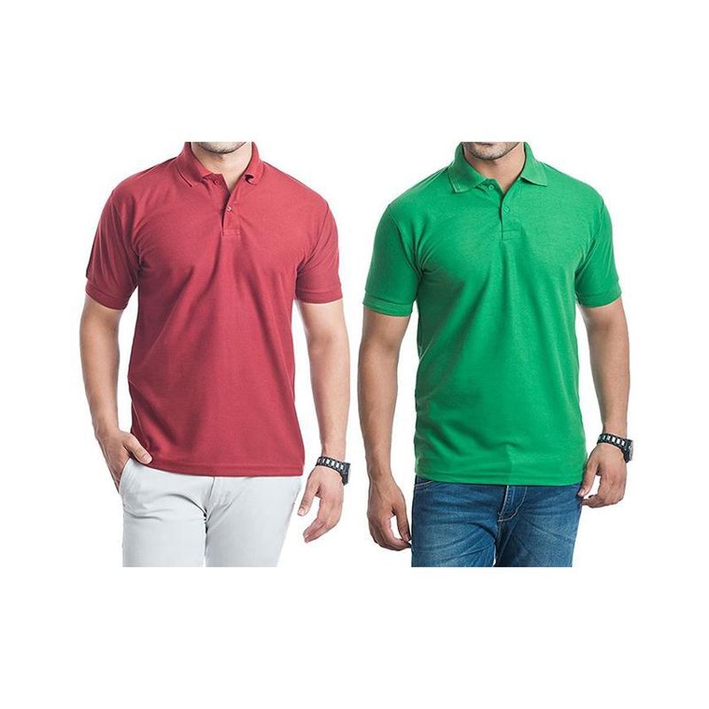 Pack of 2 Cotton Polo Shirt For Men