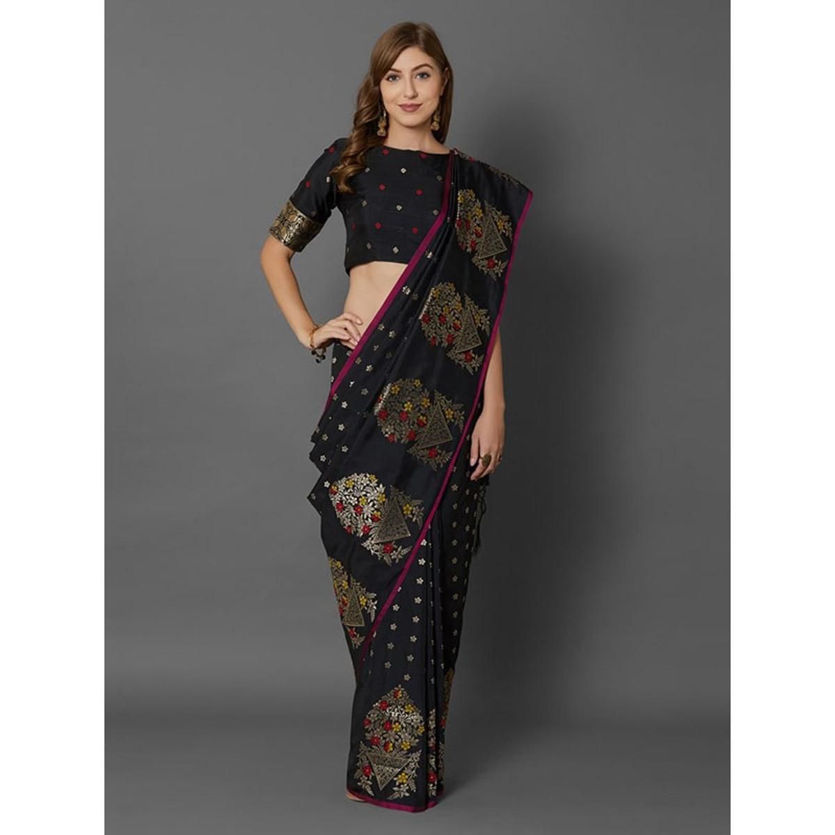 Silk Sharee Screen Print Soft Silk Sarees For Women With Matching Blouse Piece