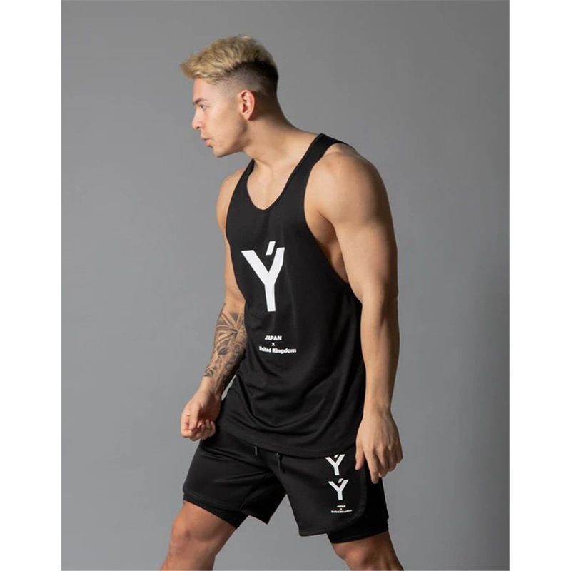 Summer TaTop Bodybuilding Stringer Gym Sleeveless Undershirt Men Fitness Mesh Vest Srtswear Workout TaTop