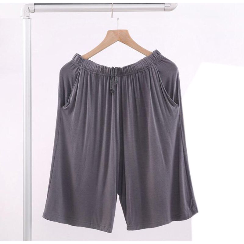 Casual Sport Men Elastic Waist Summer Cotton Shorts with Pockets Gym comfy Shorts Breathable Loose Plus Size Short Pants