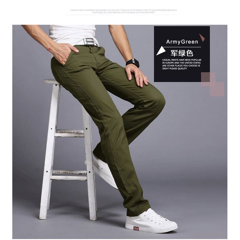 Classic 8 Color Casual Pants Men Spring Autumn New Business Fashion Comfortable Stretch Cotton Elastic Straigh Jeans Trousers