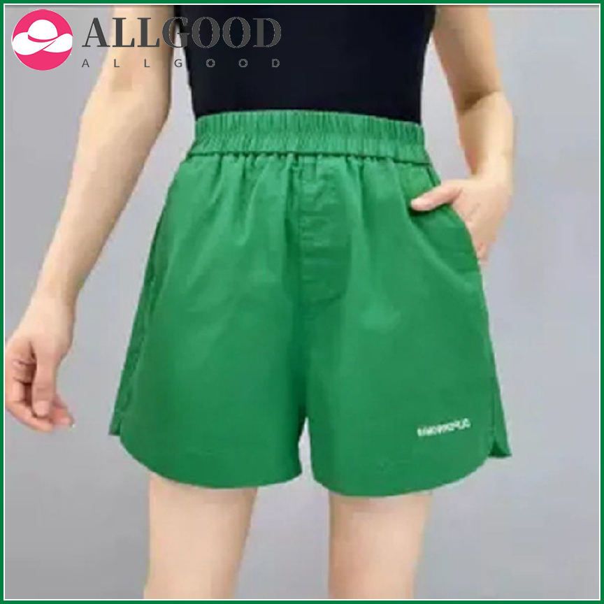 Women Shorts Solid Fashion Loose Leisure High Elastic Waist Cotton Soft Breathable Running Sexy Ulzzang Elegant All-match Teens