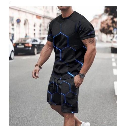 poly Cotton Short Sleeve T-Shirt  and 2 Quarte rpants for Men