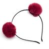 Lovely Children Girl Plush Ball Hairband Rabbit Ear Clip Hair Hoop Head Ornament