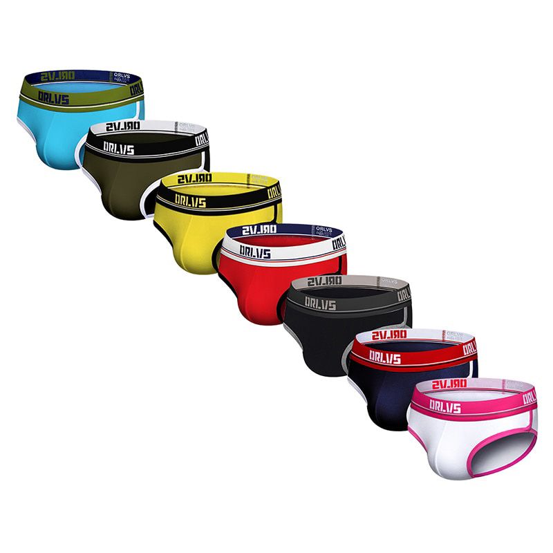 7pcs/lot  Mens Brand Sexy Men Jockstrap Briefs Men  slip Panties Gay Men Male OR199