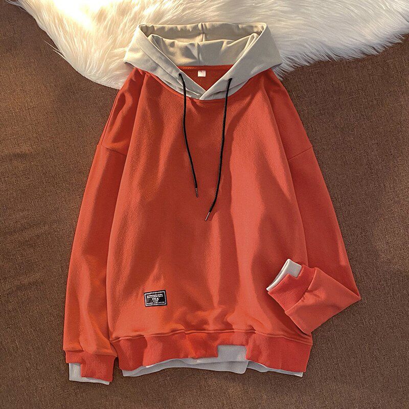 Autumn Fashion Hooded Hoodies Men Casual sweatshirts quality Korean jogger texture Loose basic pullovers