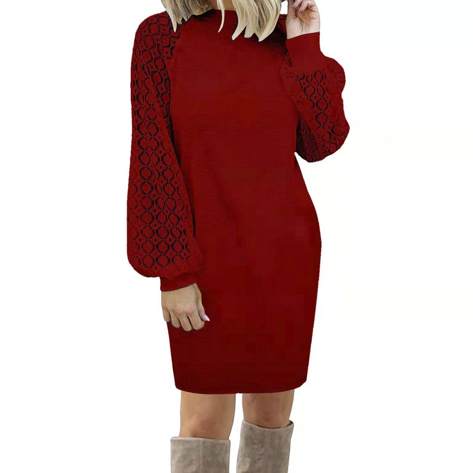 Lady Dress Elegant Sweet Autumn Dress