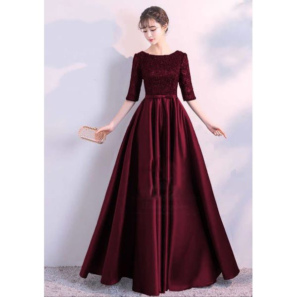 Latest Glamour Long Dresses Silk Fabric China Embroidery Work Gown for Woman-7