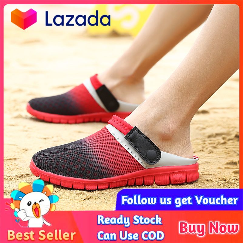 Korean version of the large size Half Shoes for men Half Slippers Flat Sandals Lazy Shoes Loafers for men New Fashion Casual Shoes Mules for men