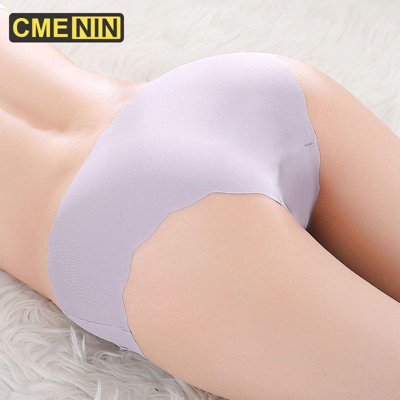 [CMENIN Girls] 1pcs Fashion Silk Cotton  Panties for Woman Quick Dry Thongs Female  Underwear  Sleeping Wear P0109