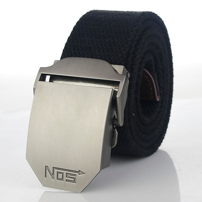 Unisex Tactical Belt Top Quality 4 Mm Thick 3.8 Cm Wide Casual Canvas Belt Outdoor Alloy Automatic Buckle Men Belt 110-160cm