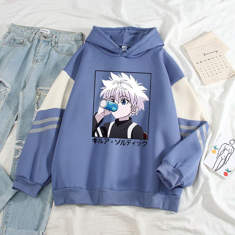 Anime Men Women Pullovers Hoodies Sweatshirts Killua Zoldyck Hisoka Anime Hoody Akatsuki Clothes Streetwear pullover Clothes