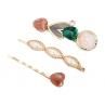 3Pcs/Set Stylish Women Faux Pearl Rhinestone Bangs Hairpins Barrette Hair Clips