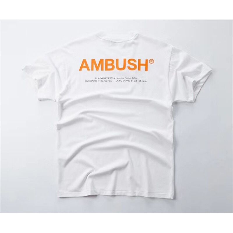 19ss Ambush T Shirt  men women 1:1 top quality reflective tshirt High Street -Hop Cotton Top Tees Ambush T-shirt