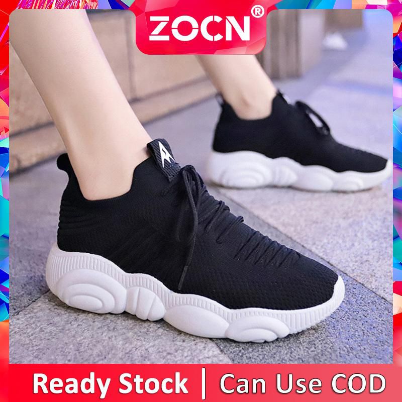 Rubber Sneakers for Women  Running Shoes for Women Black Sports Shoes for Women Korean Flat Casual Women Shoes