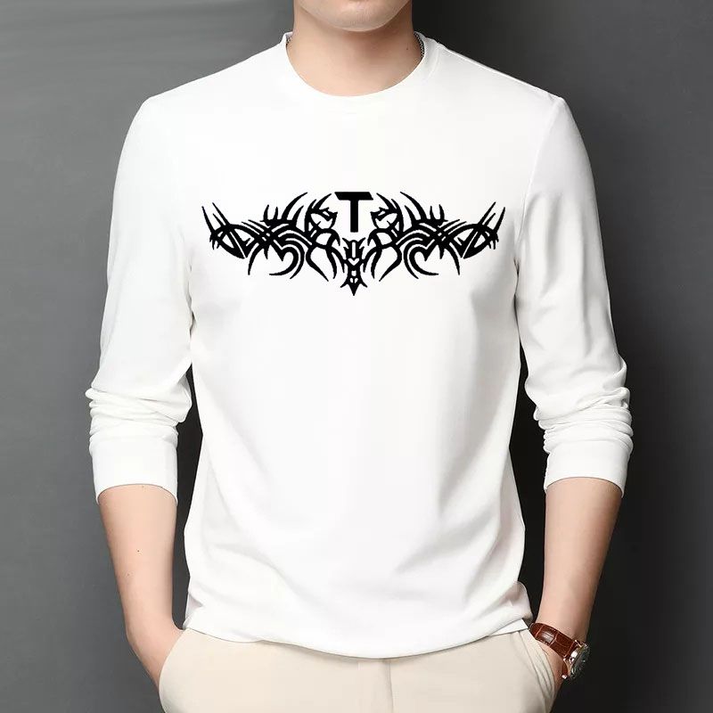 Men Long-Sleeved T-Shirt Autumn Spring Poly Cotton Full Sleeve T Shirt - T Shirt For Man - T Shirt For Man - T Shirt For Man