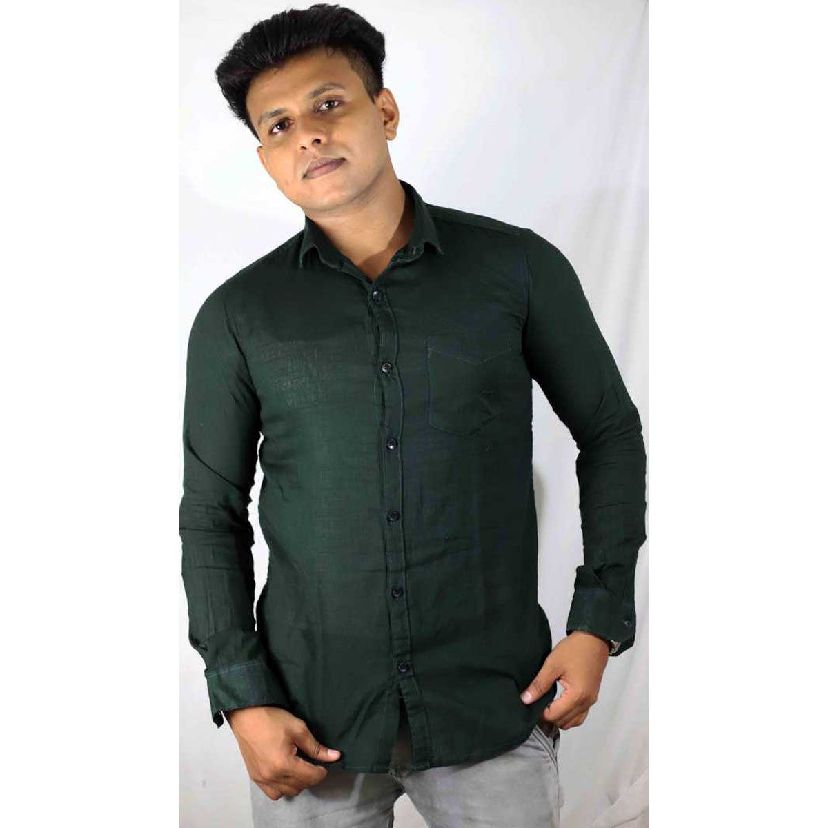 100% cotton 2021 & 2022 New Stylish Regular Slim Fit Cotton Long Sleeve Formal Shirt For Men