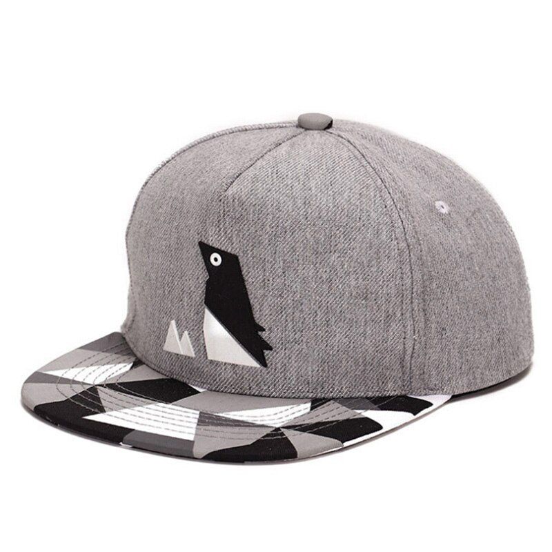 2017 Snapback Cap Penguin Pattern Hat For Men Women Gorras Bone Casquette Flat Visor Caps Hip Hop Hats