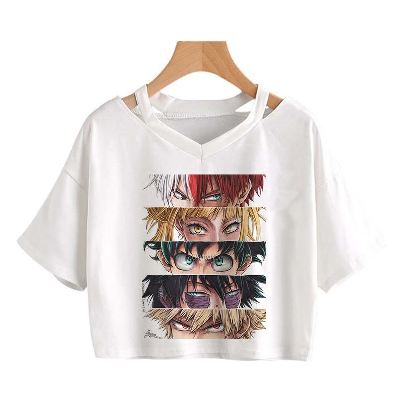 My Hero Academia Bakugou T-shirt Cute Anime Boku No Hero Academia T Shirt Cool Todoroki Graphic Tshirt Manga Top Tees Female