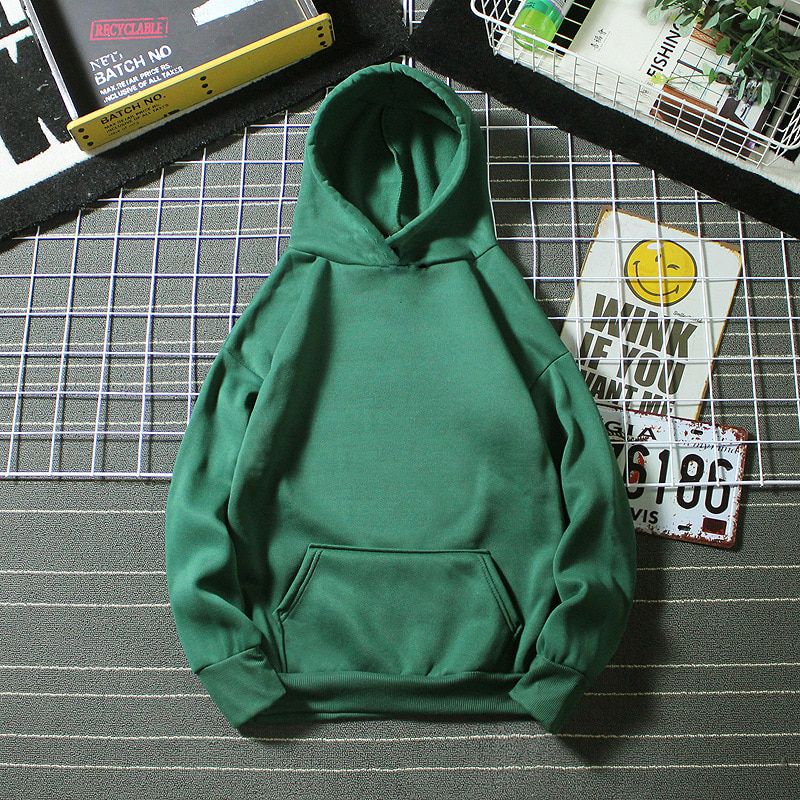 Hooded Sweatshirt Men S-4XL Jumpers Soft Oversized Hoodie Light Plate Long Sleeve Pullover Solid Women Couple Clothes Asian Size