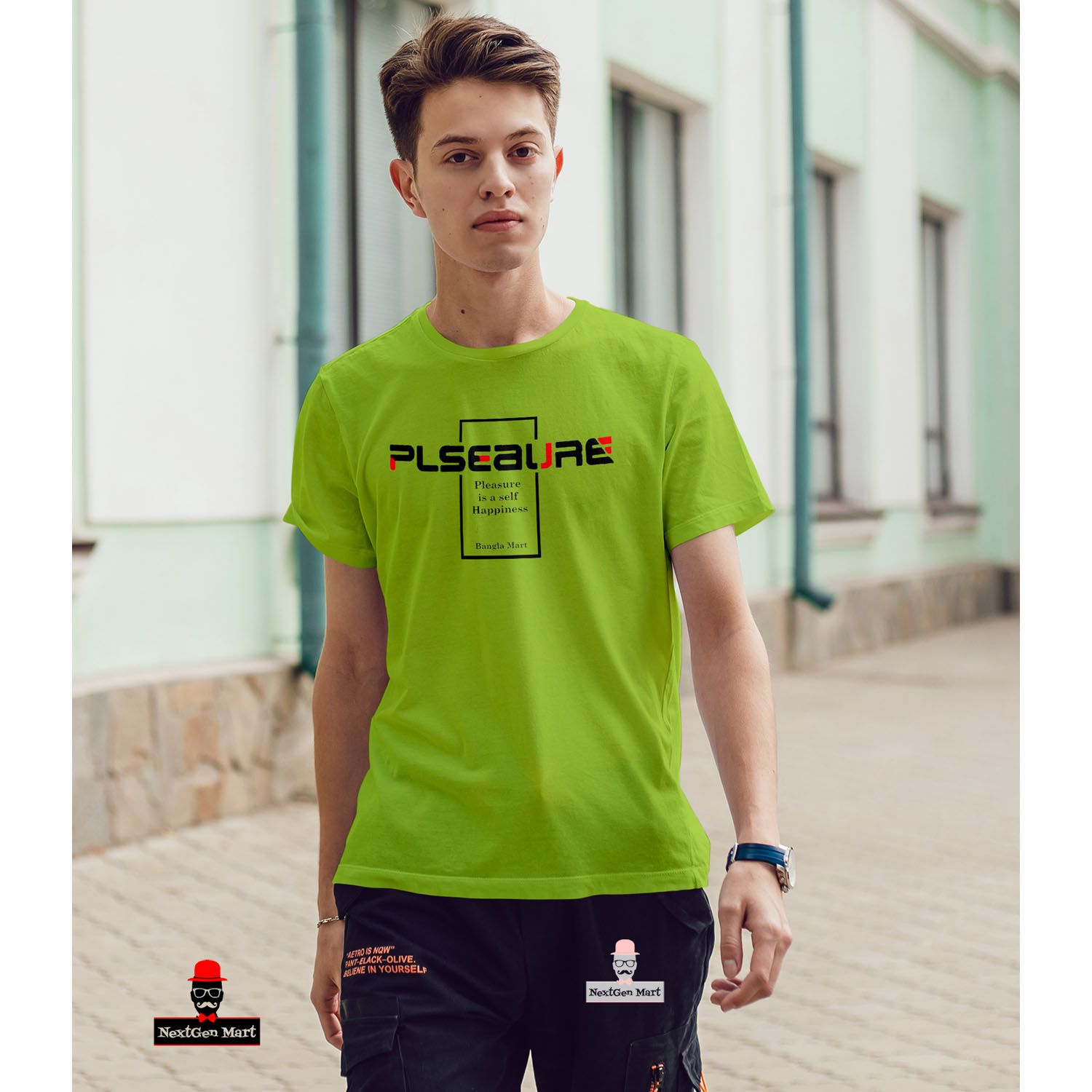 Pleasure Dashing Half Sleeve Round Neck Tshirt