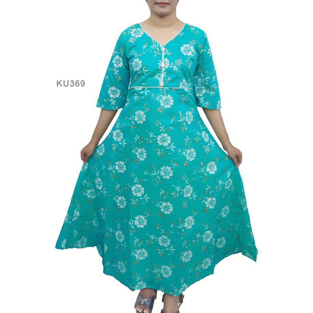 Cotton Traditional Printed long dress For Women ( 1 pcs )