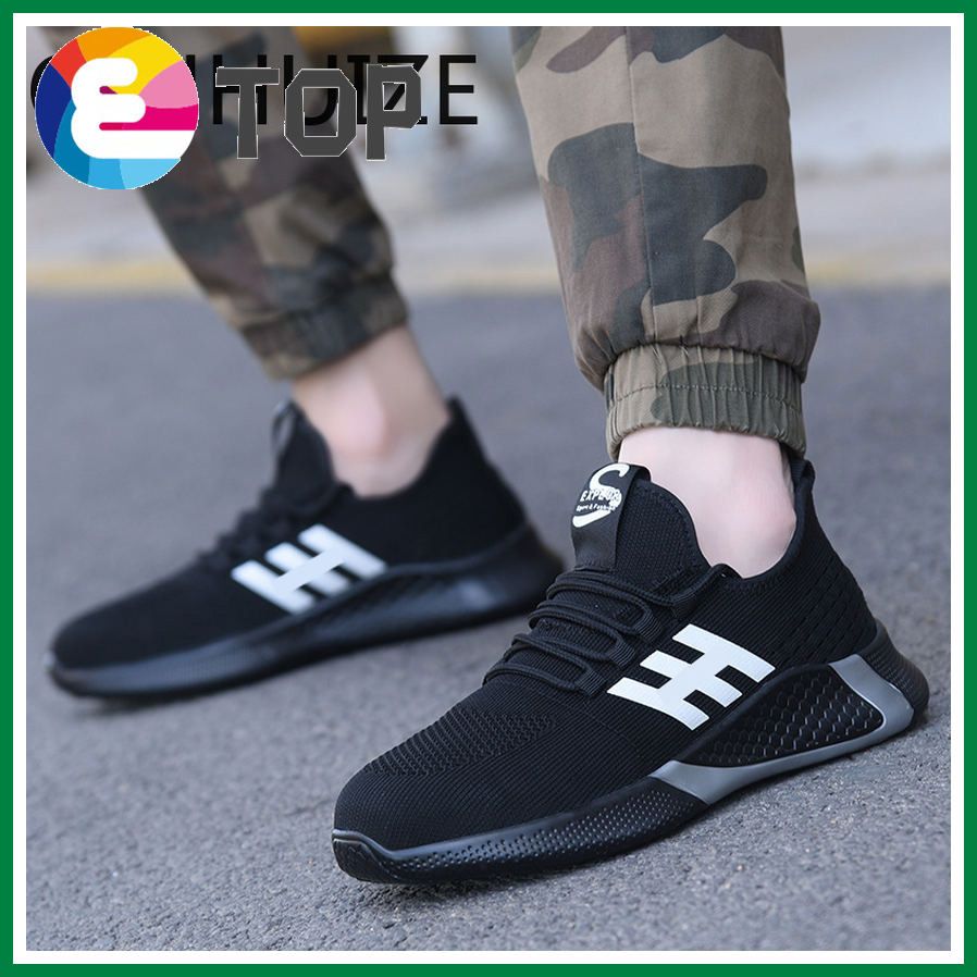 New style steel toe breathable safety shoes for men Fashion casual wear-resistant non-slip safety protective work boots