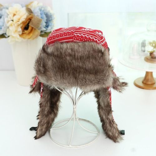 HT353 Hot Russian Style Snow Earflap Cap for Men Women Deer Trapper Hat with Ear Flap Female Fur Bomber Hats for Men