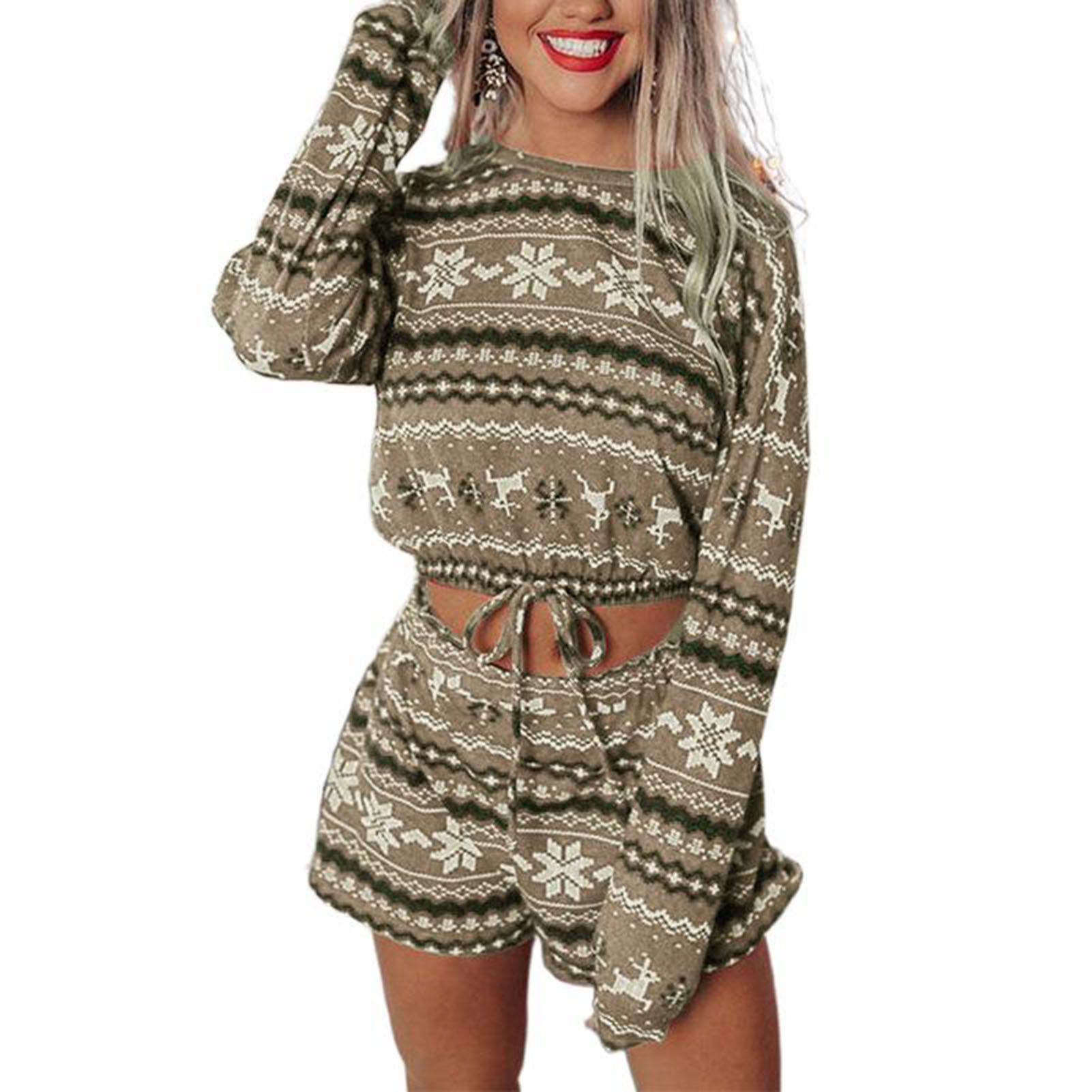 Top Suit Round Neck Geometric Top Suit
