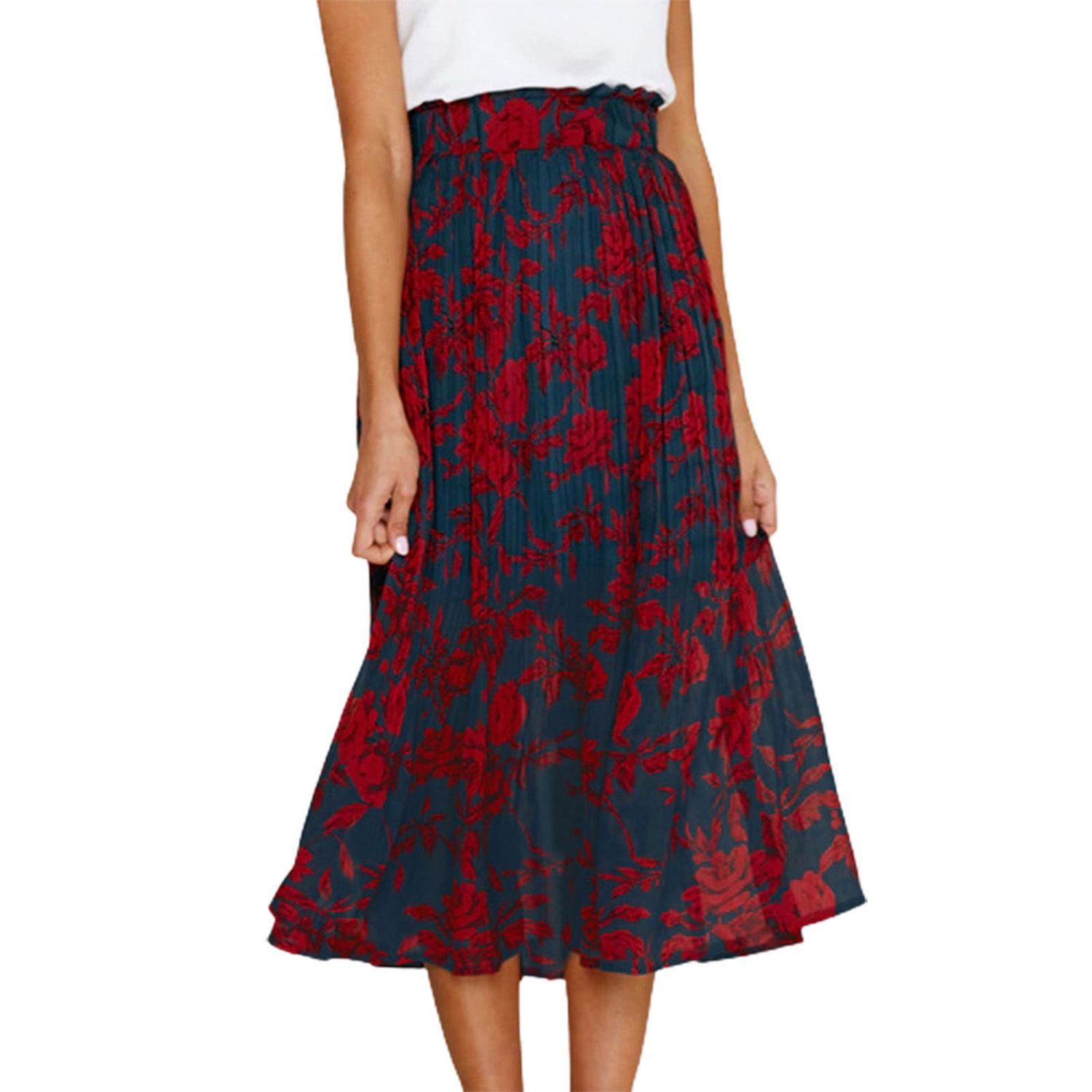 Office Skirt Loose Sweet Dot Print Women Skirt