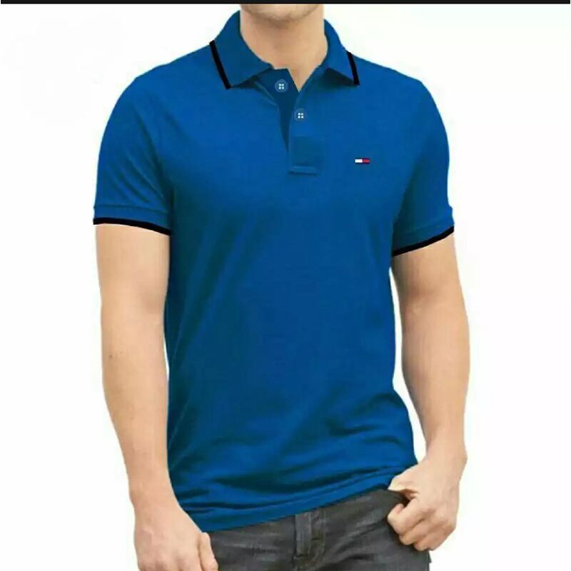 Royel Blue Cotton Polo - Polo T Shirt For Men - Polo T Shirt