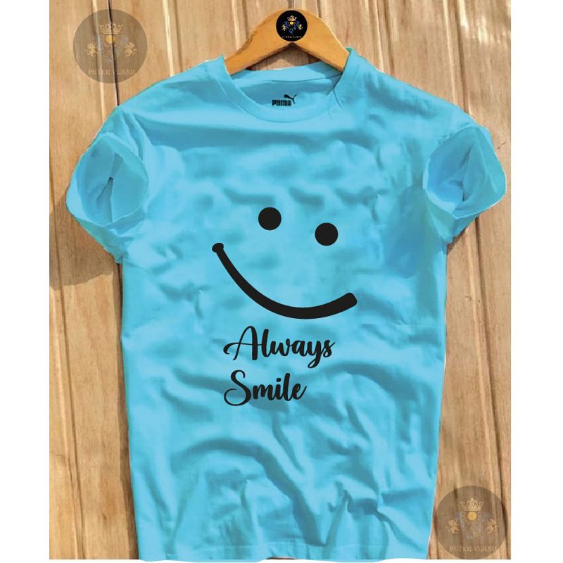 Always Smile Half Sleeve T-shirt for Men   | ID: 20942463918