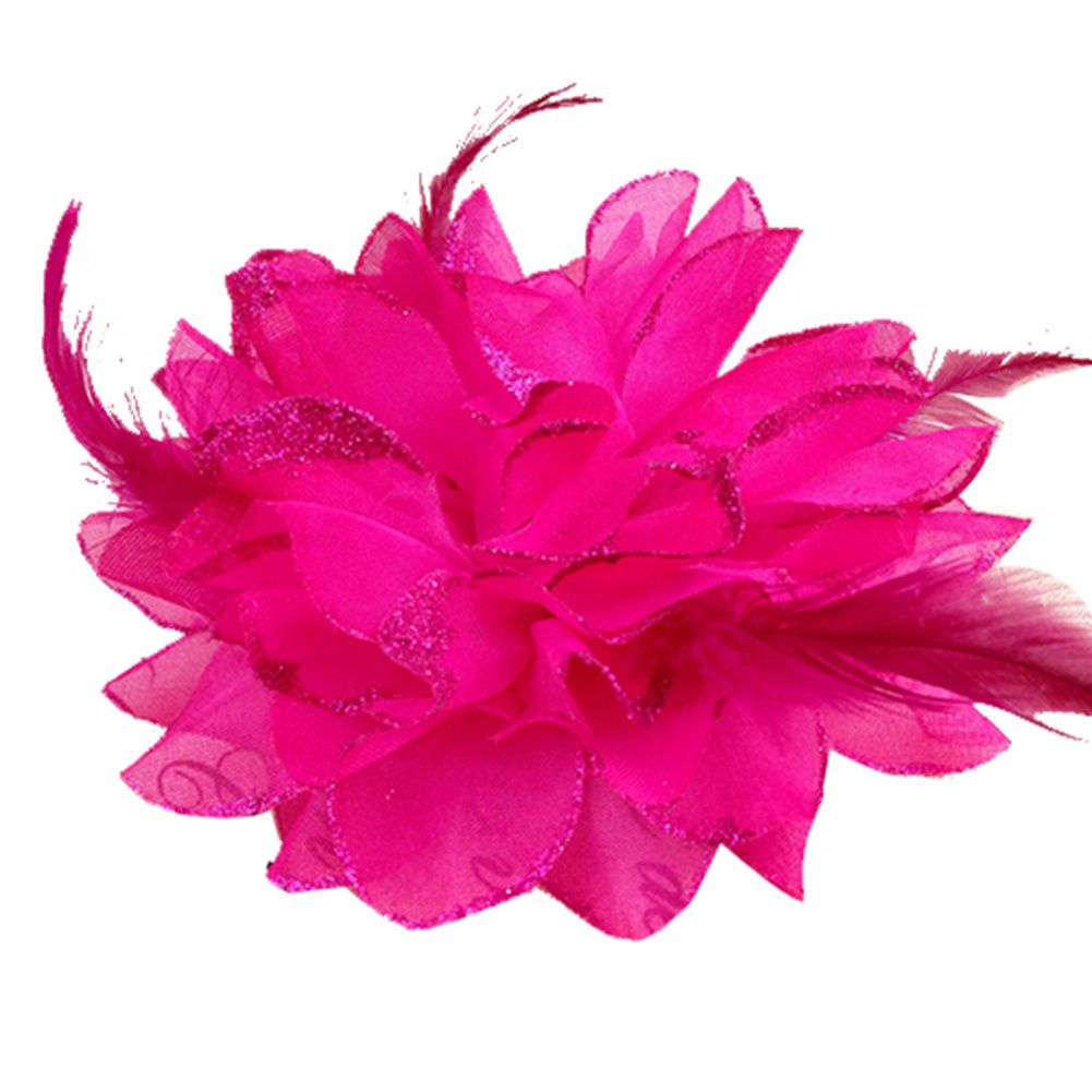 Bridal Wedding Party Flower Headband Elastic Pin Hair Wrist Band Corsage Decor