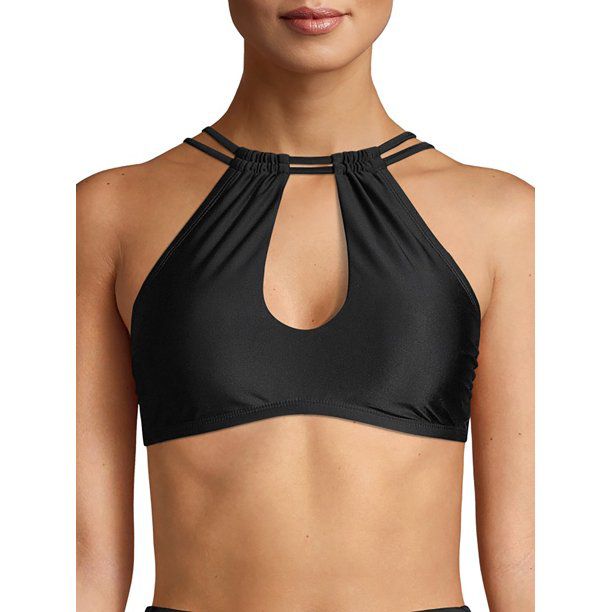 Women's Plus Size High Neck Keyhole Swimsuit Top