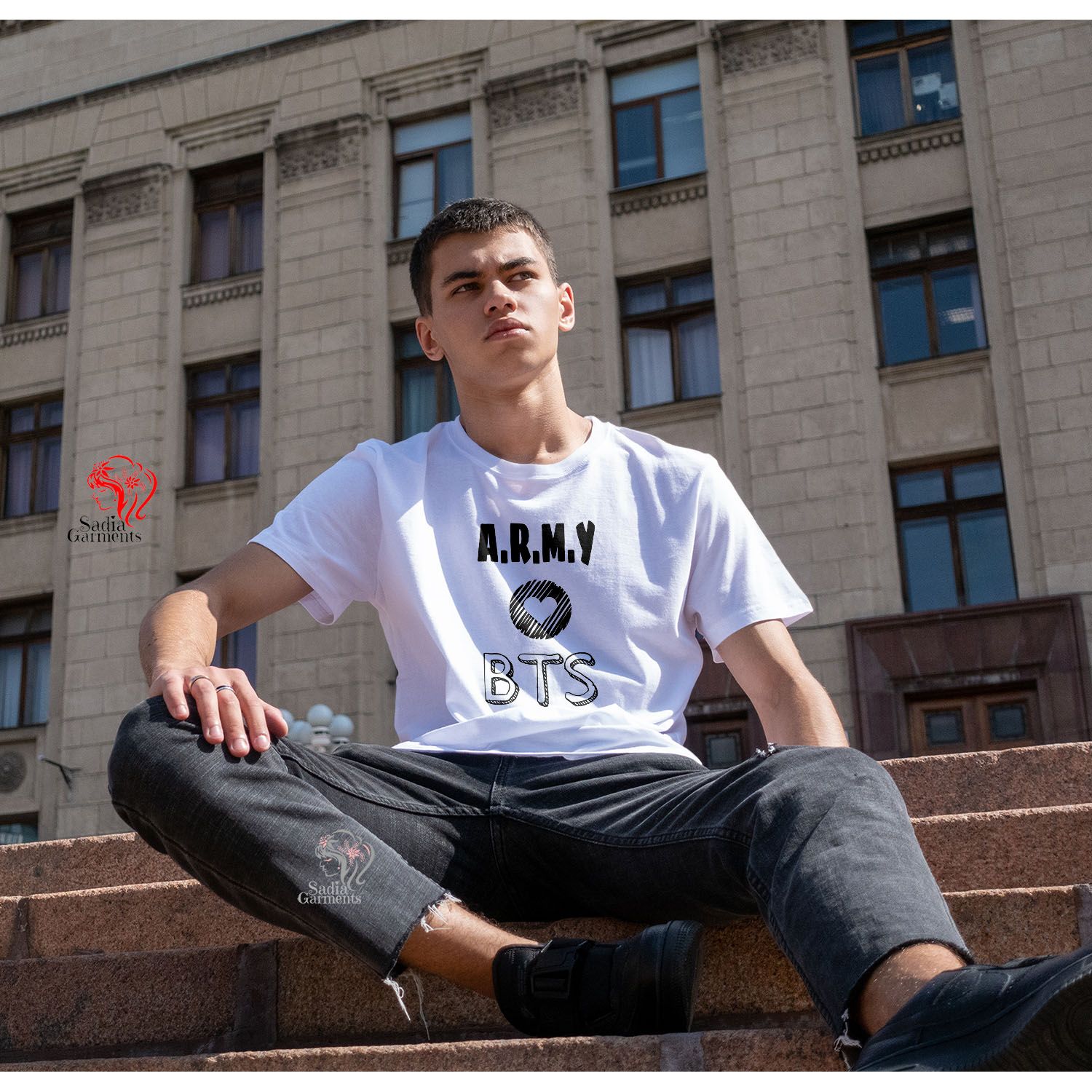 Love of BTS Round Neck Short Sleeve Tshirt For Men