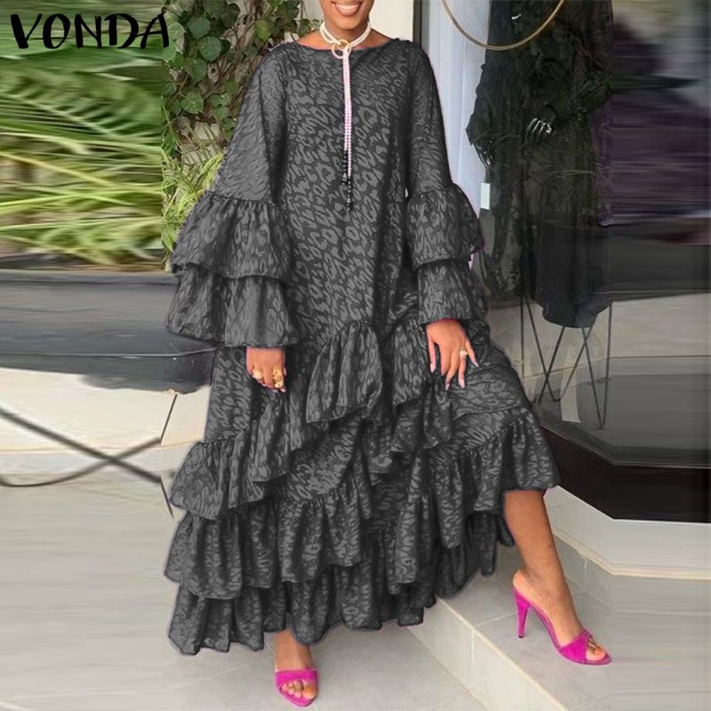 Summer Holiday Long Dress For Women Vintage Printed Party Dresses Summer Sundress Beach Casual Vestidos