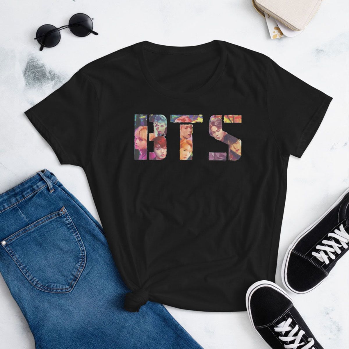 Bts Cotton Comfortable Half Sleeve T-Shirt