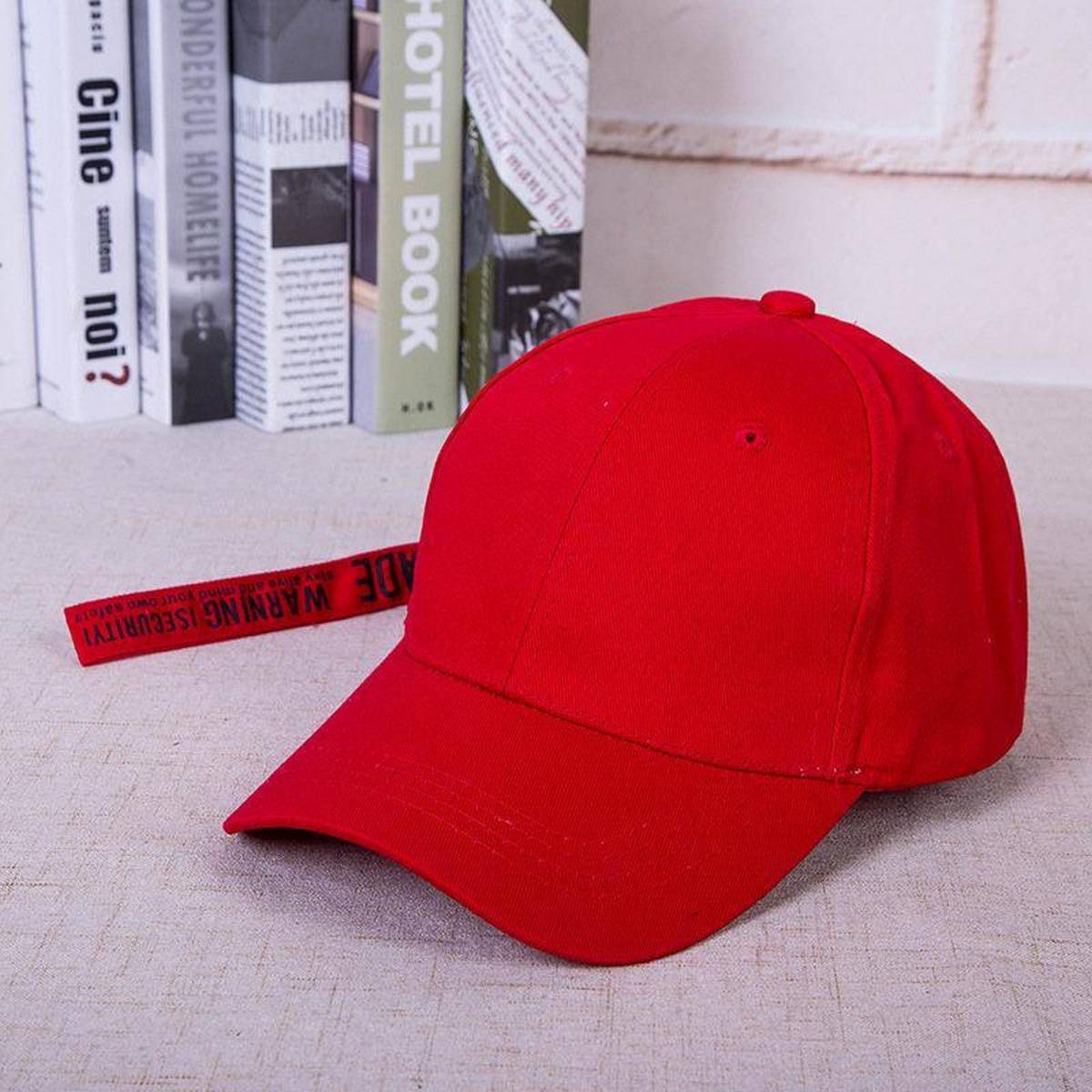 Summer Hats For Women Men New English Text Long Strap Cap Fashion Bend Brim Baseball Cap