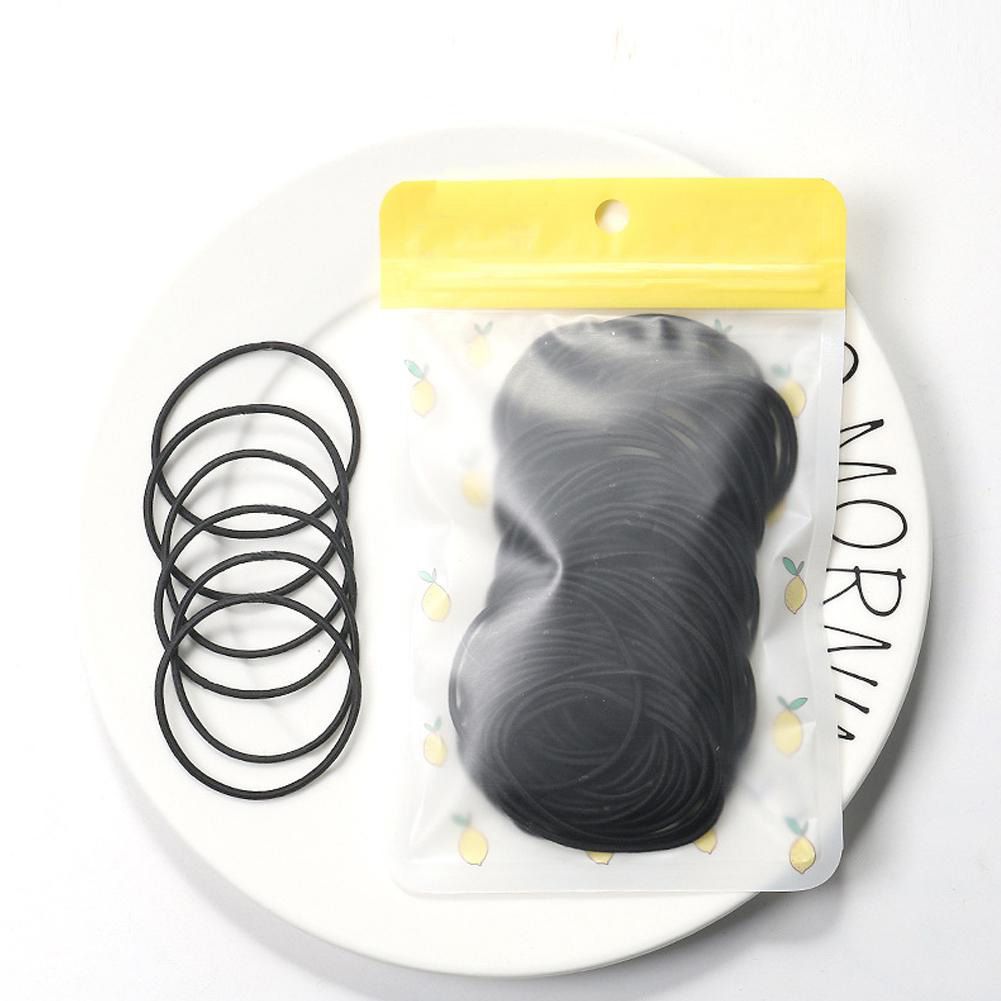 【ALLGOOD】100Pcs Fashion  Solid Color Hair Ring Rope Elastic Ponytail Holder